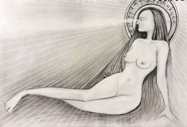 Insight of the Feminine, pencil on paper