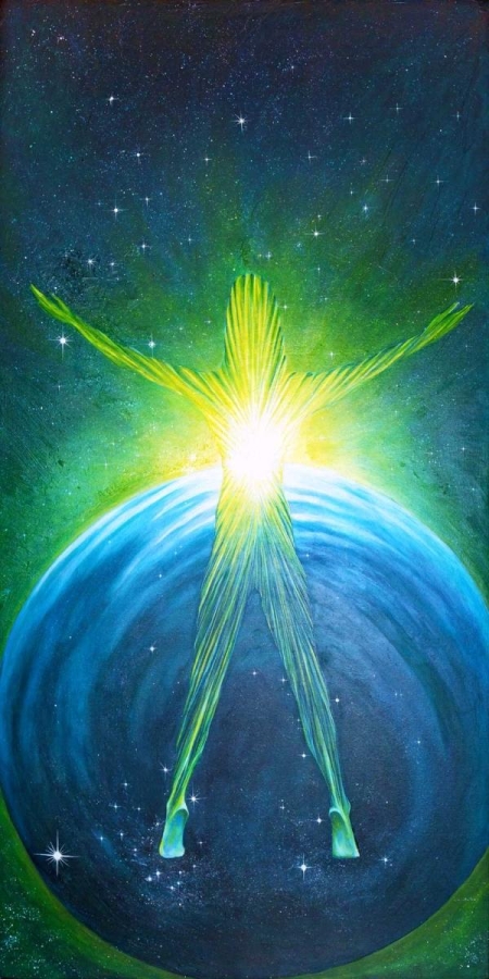 Green Tara - Oil on canvas