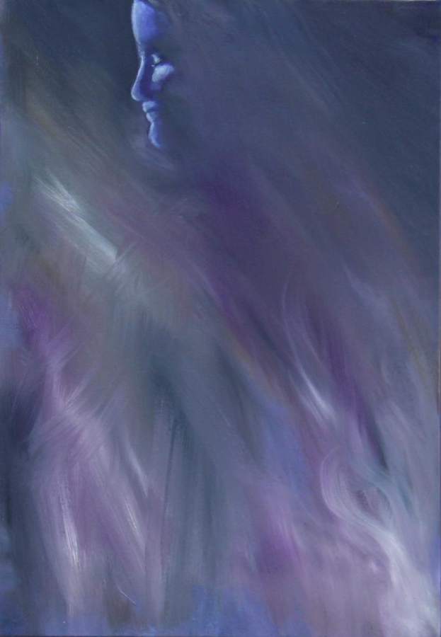 Purple Angel - Oil on canvas