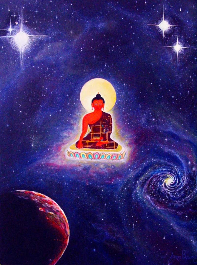 Universal Buddha - Oil on canvas